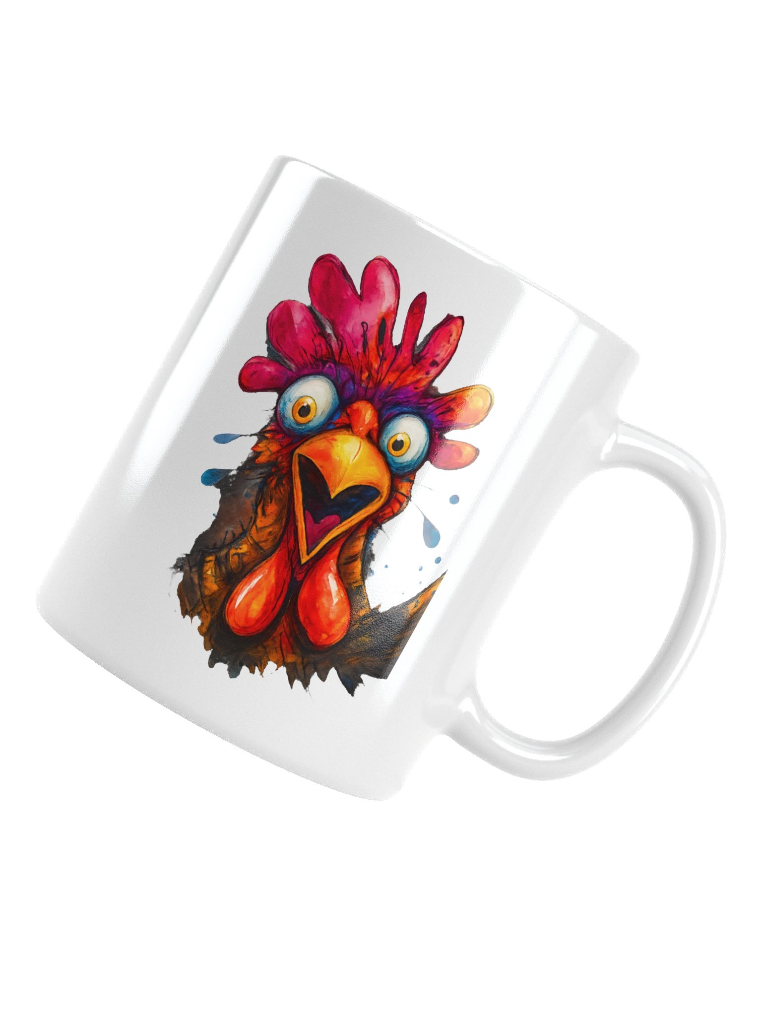 Squawking Roosters White Glossy Mug product image (15)
