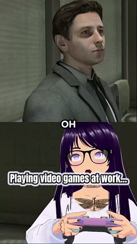 Playing video games at work.

Why are we putting the glasses on again just to go play a video game in the middle of the polic...