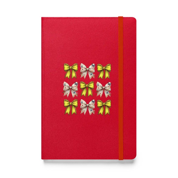 Spring Bows Softball Floral Fantasy Hardcover Notebook product image (1)