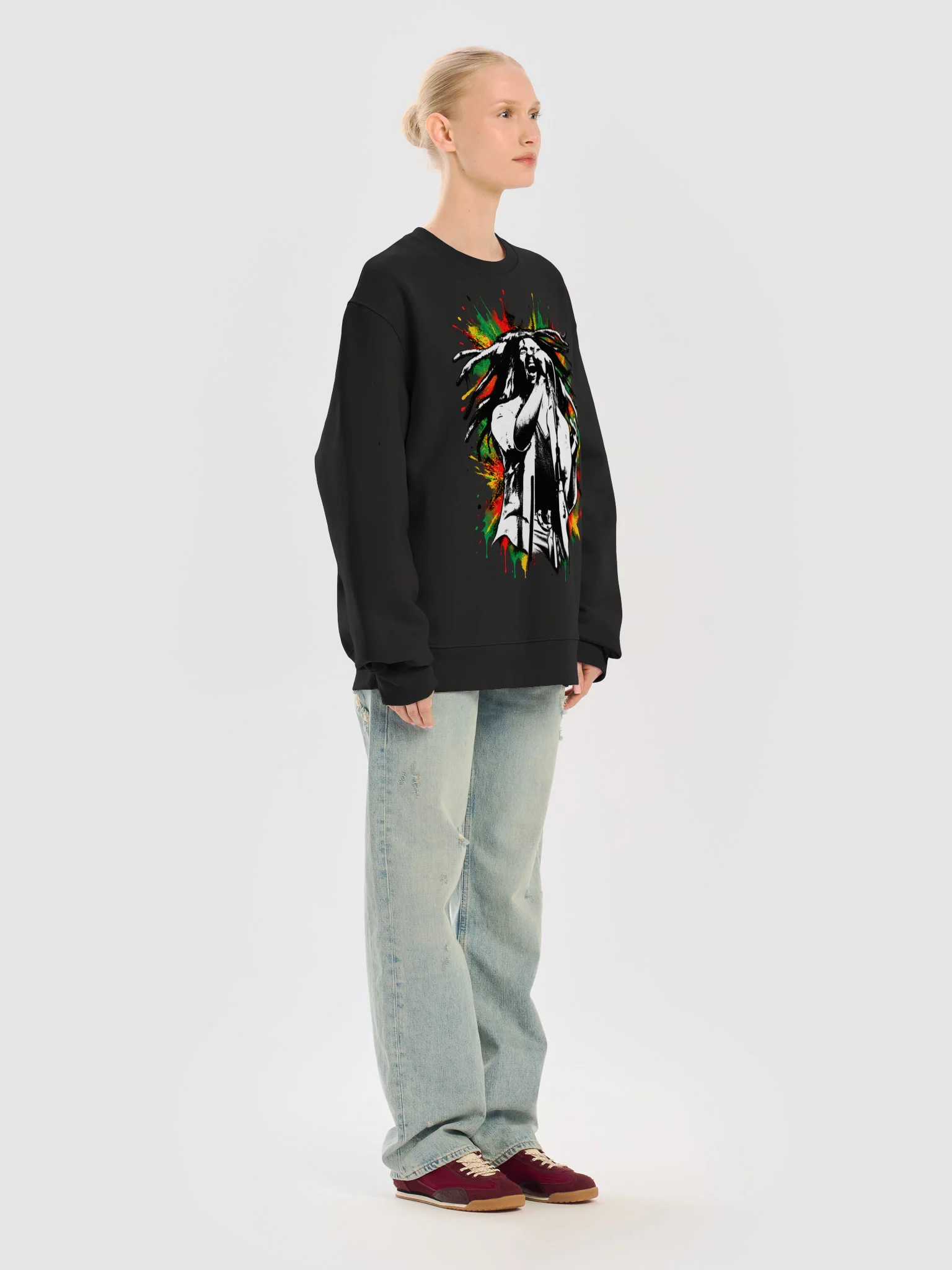 Rasta Mic Splash Oversized Sweatshirt product image (22)