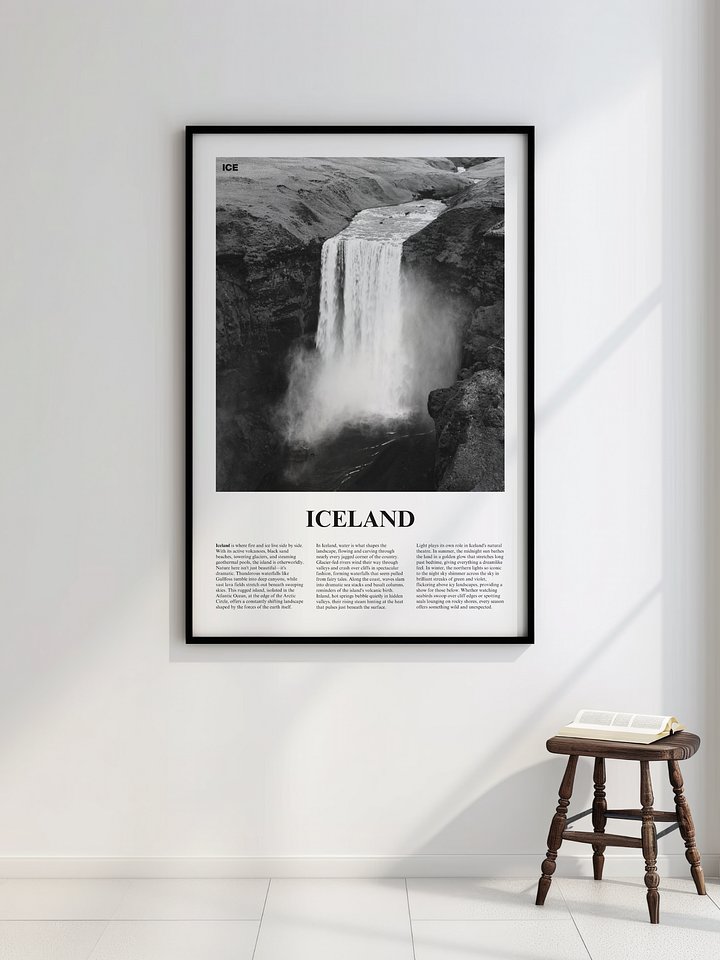 Iceland 03 Newspaper Poster | Framed product image (2)