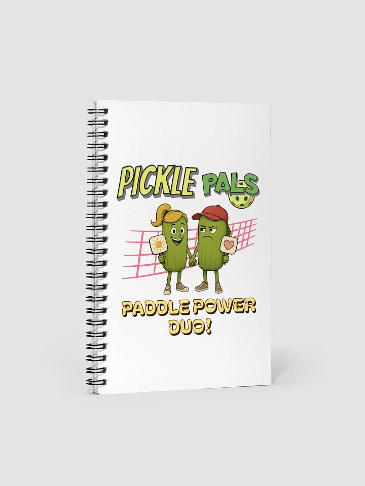Pickle Pals Couple Paddle Power Duo Pickleball Spiral Notebook product image (2)