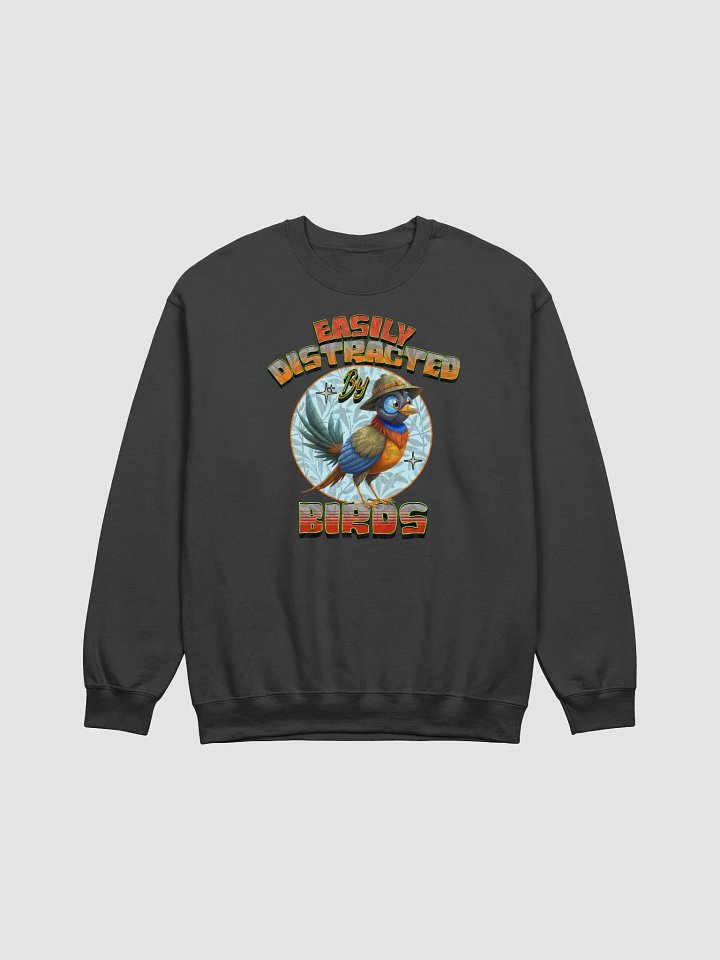Easily Distracted By Birds Whimsical Crewneck Sweatshirt product image (1)