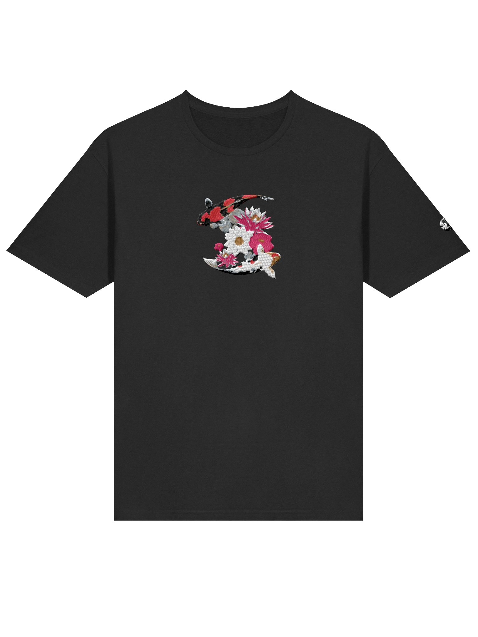 Koi & Sakura Embroidered T-Shirt product image (23)