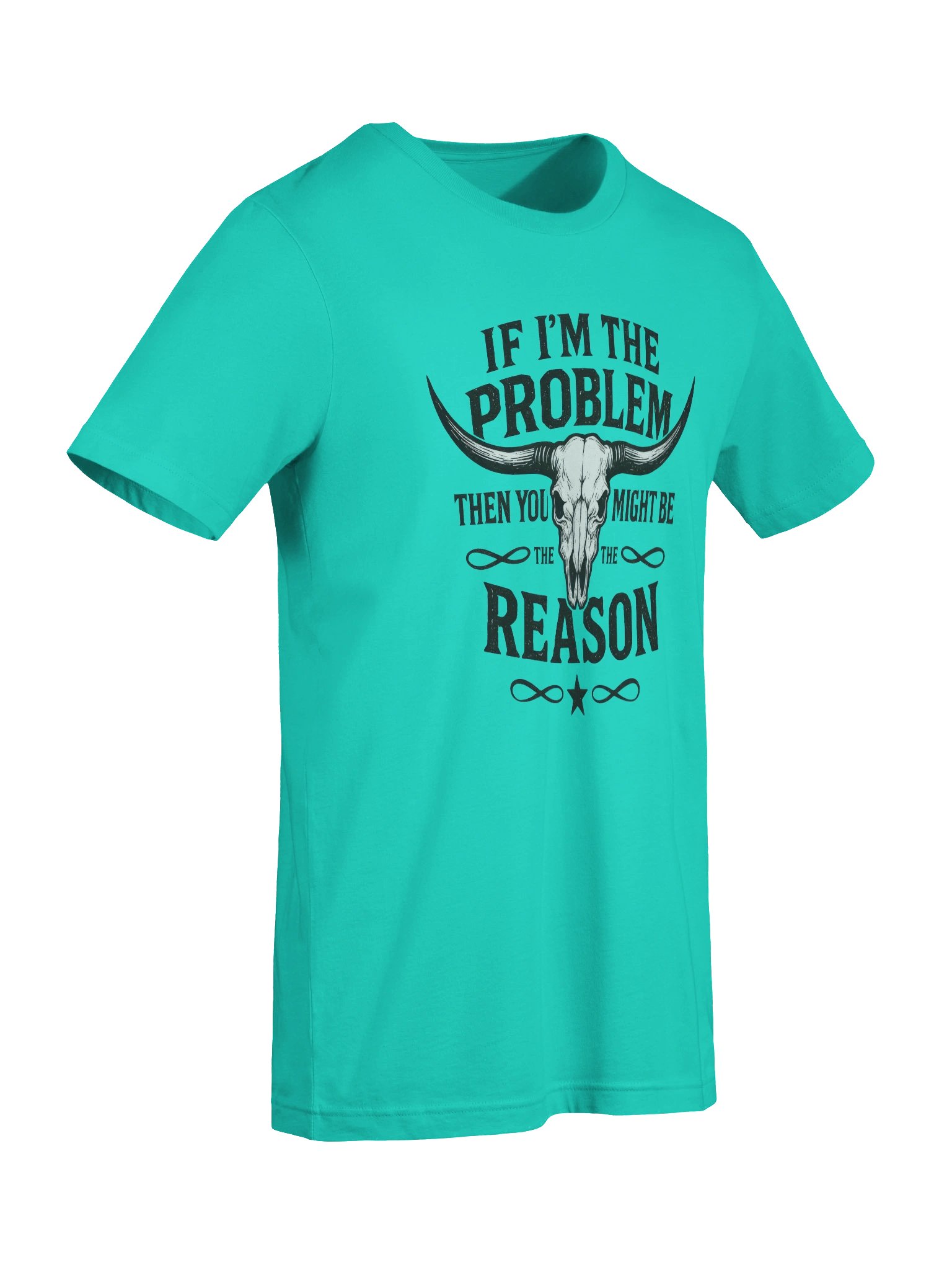 If I’m the Problem Longhorn Skull Tee product image (7)