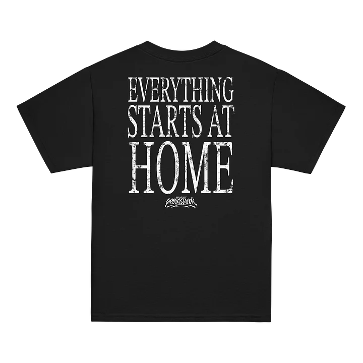 Everything Starts At Home Youth Classic (Front/Back) Black Tee product image (1)