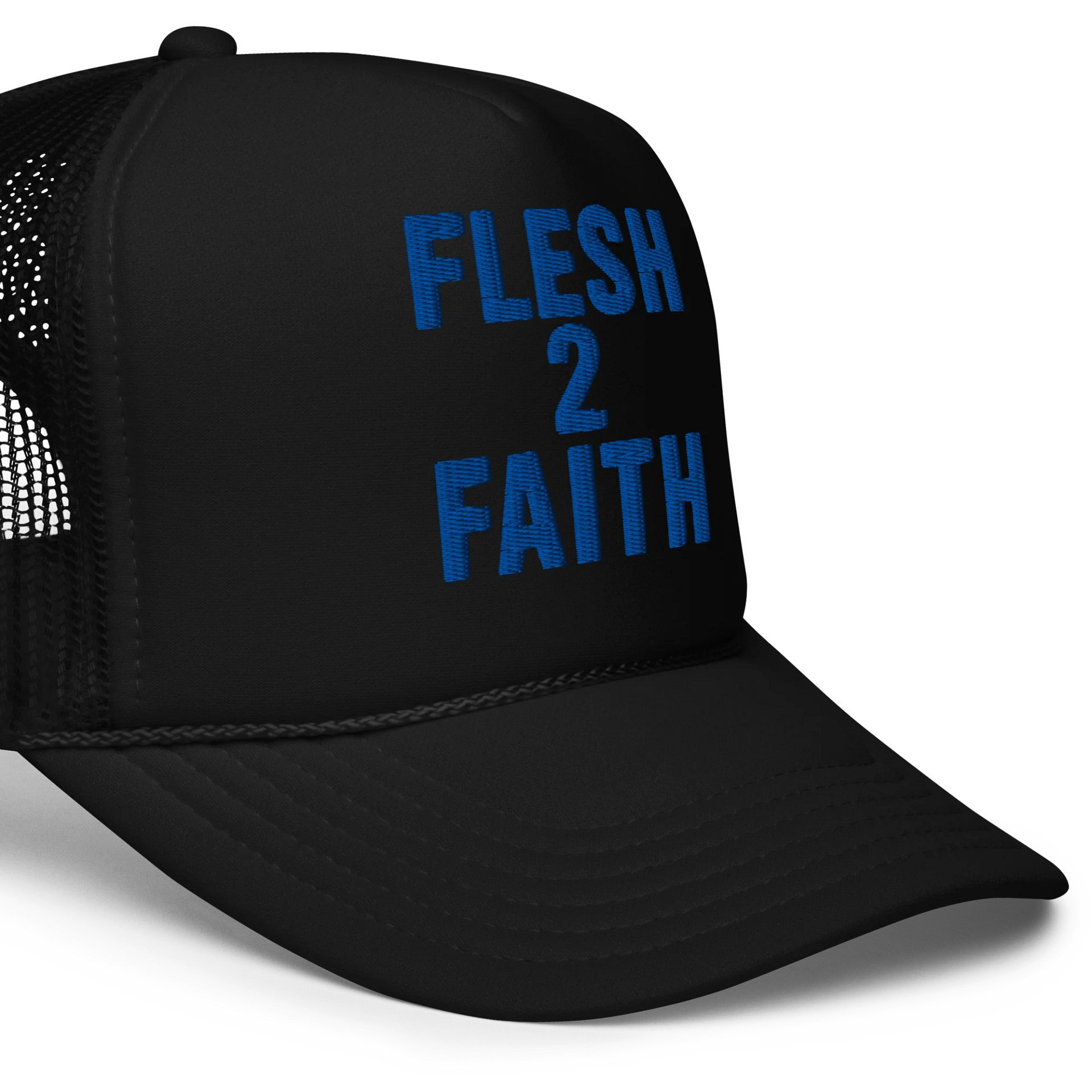 From Flesh 2 Faith — Logo Trucker Hat (Blue) product image (5)