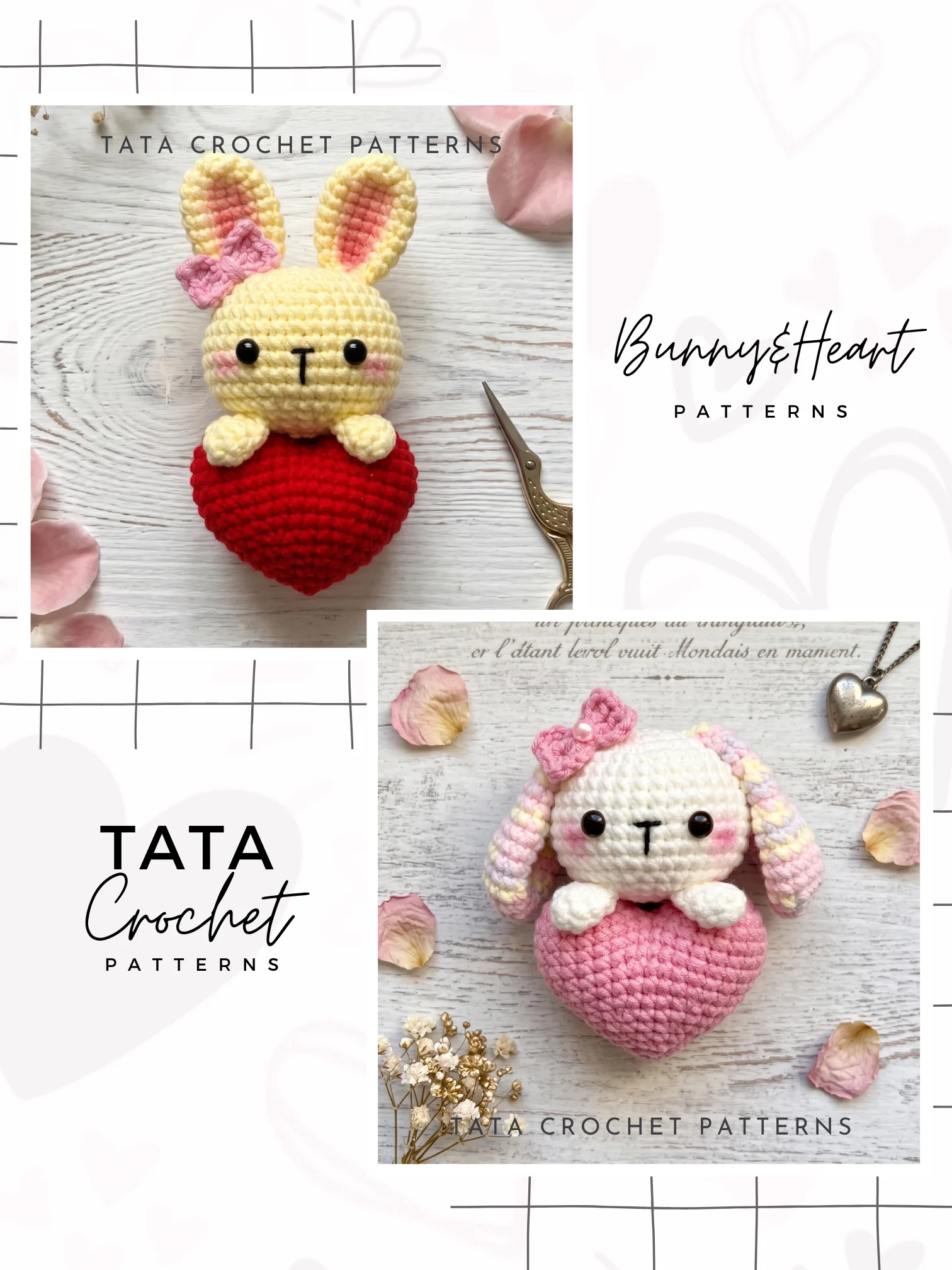 PDF Pattern | Crochet Bunny With Heart Amigurumi Keychain product image (1)