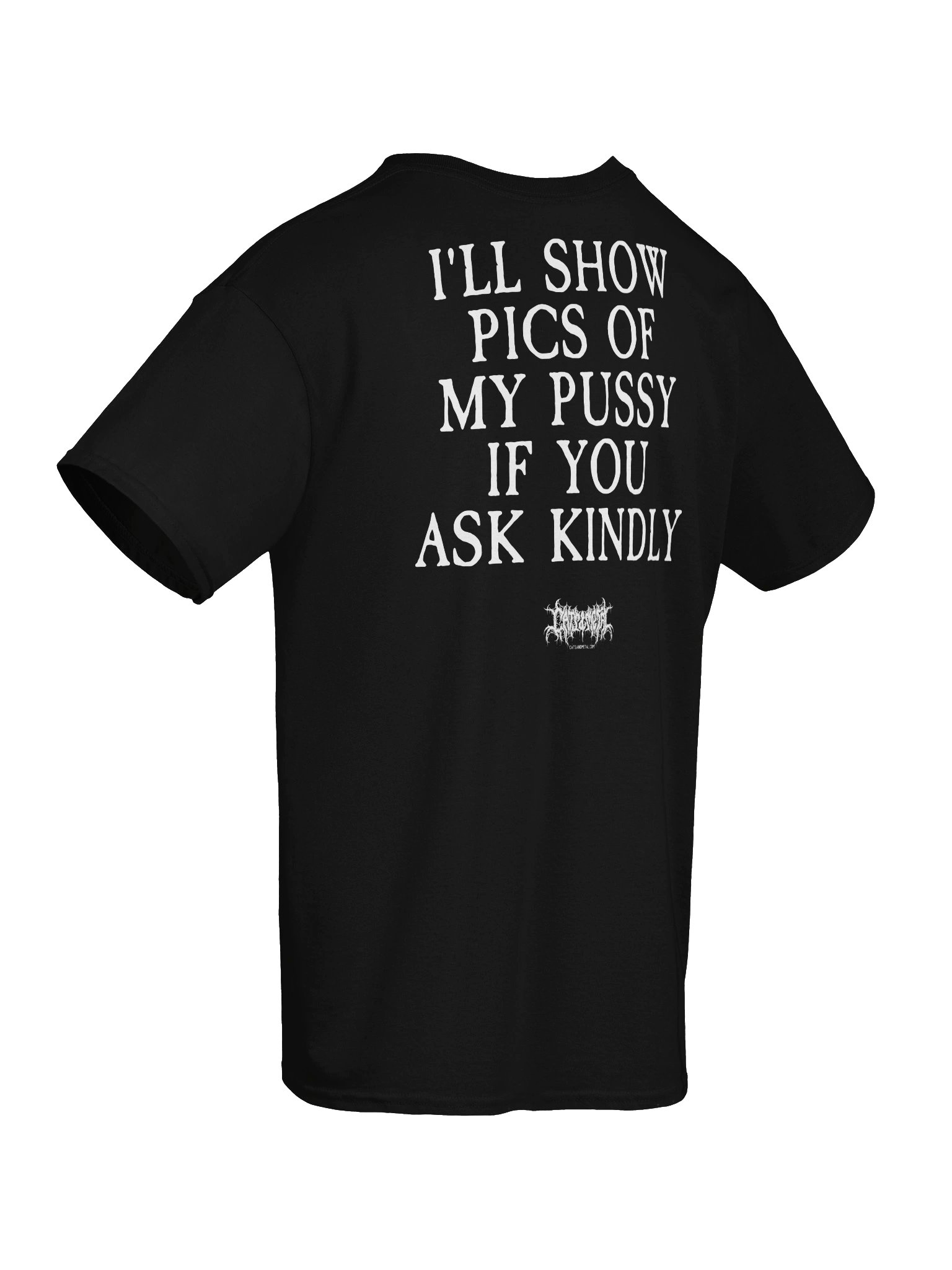 Ask Kindly Unisex Tee | Funny Metal Cat Shirt product image (8)