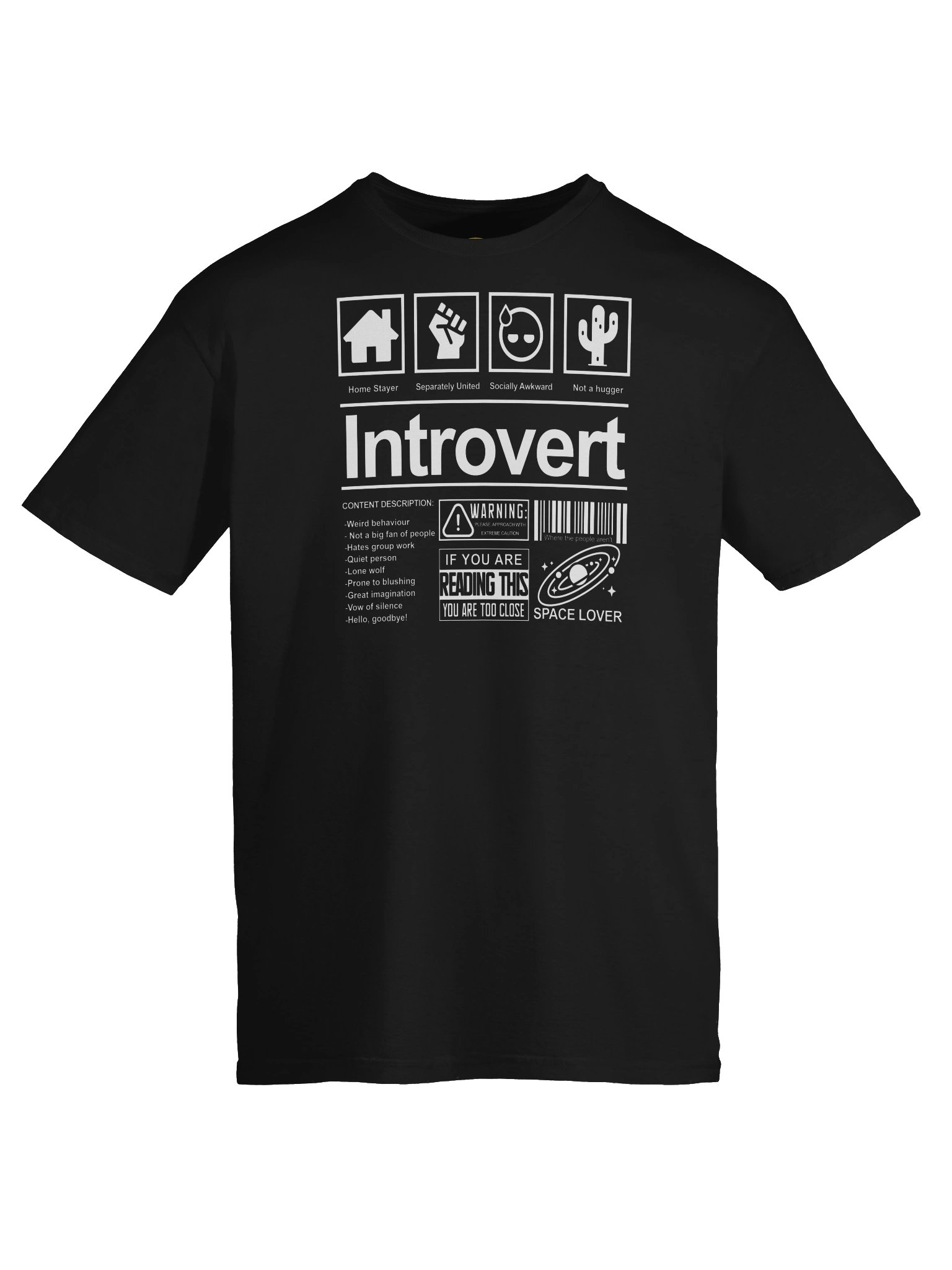 Introvert’s Warning Label Tee product image (45)