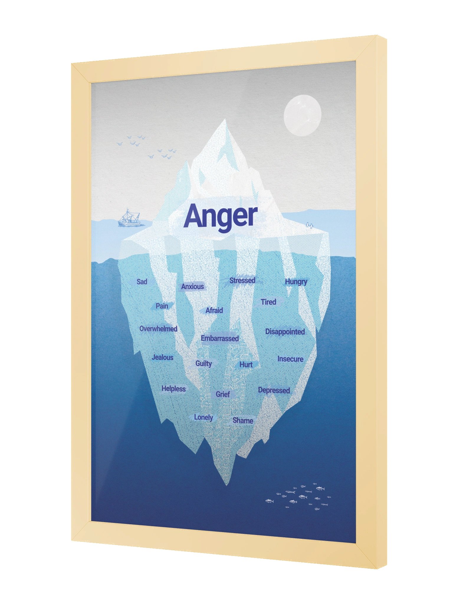 Anger Iceberg framed artwork (papercraft style) product image (2)