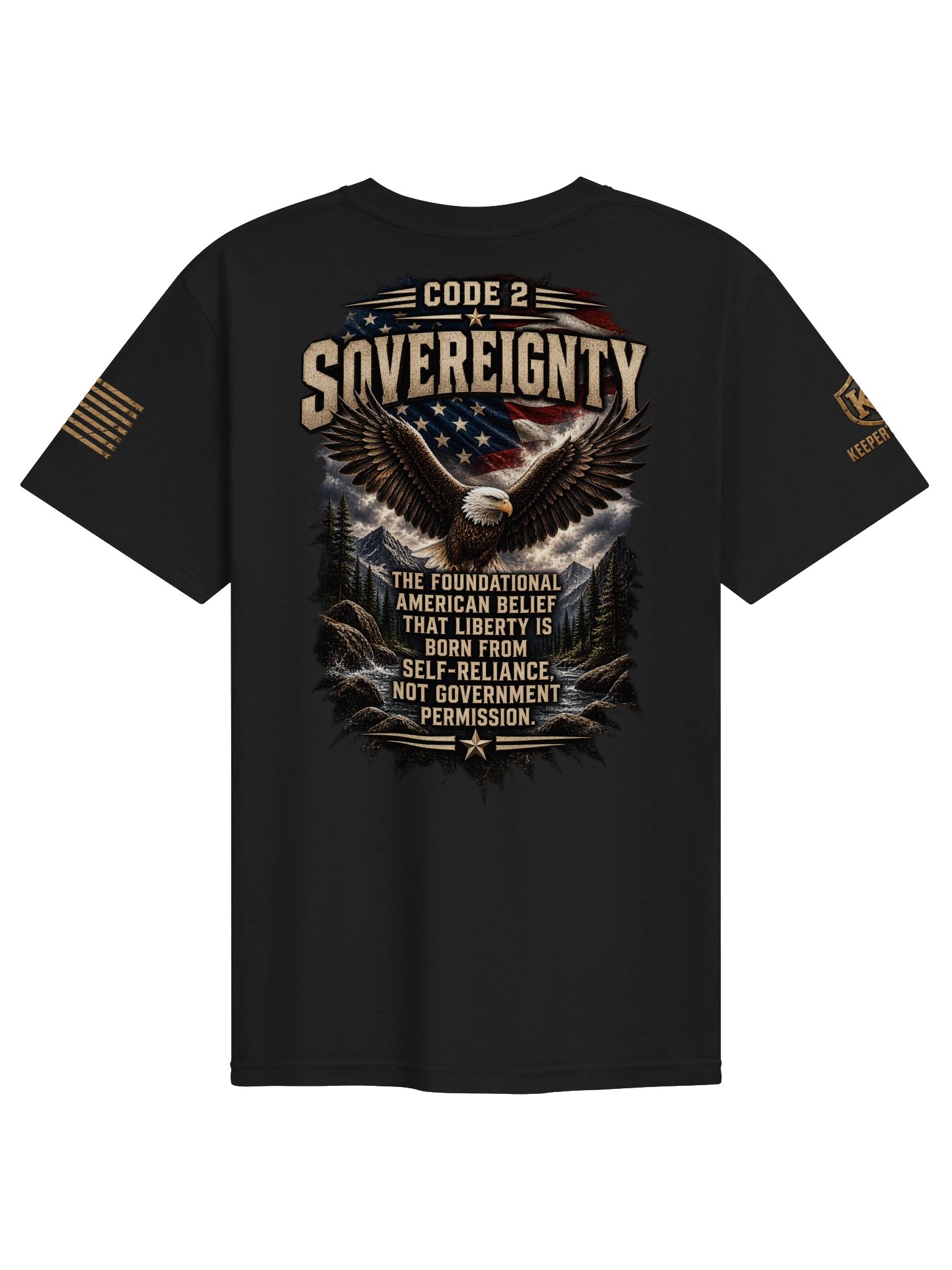 Men’s Sovereignty Patriotic Eagle Graphic T-Shirt product image (3)