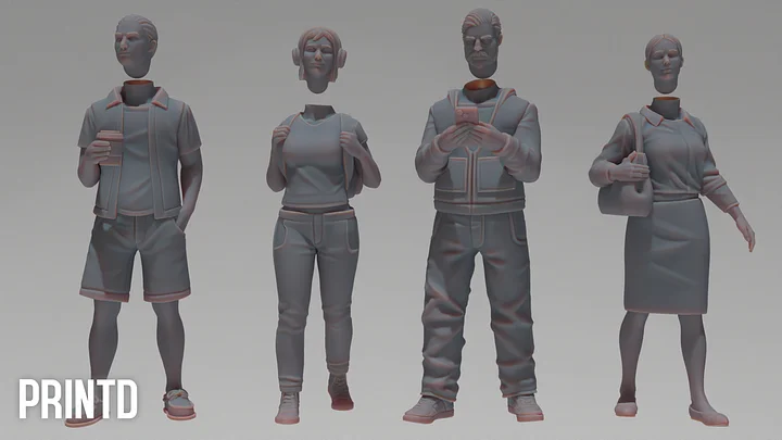 28mm Civilians - Modern Warfare Wargame Hobby Resin Scale Models product image (3)