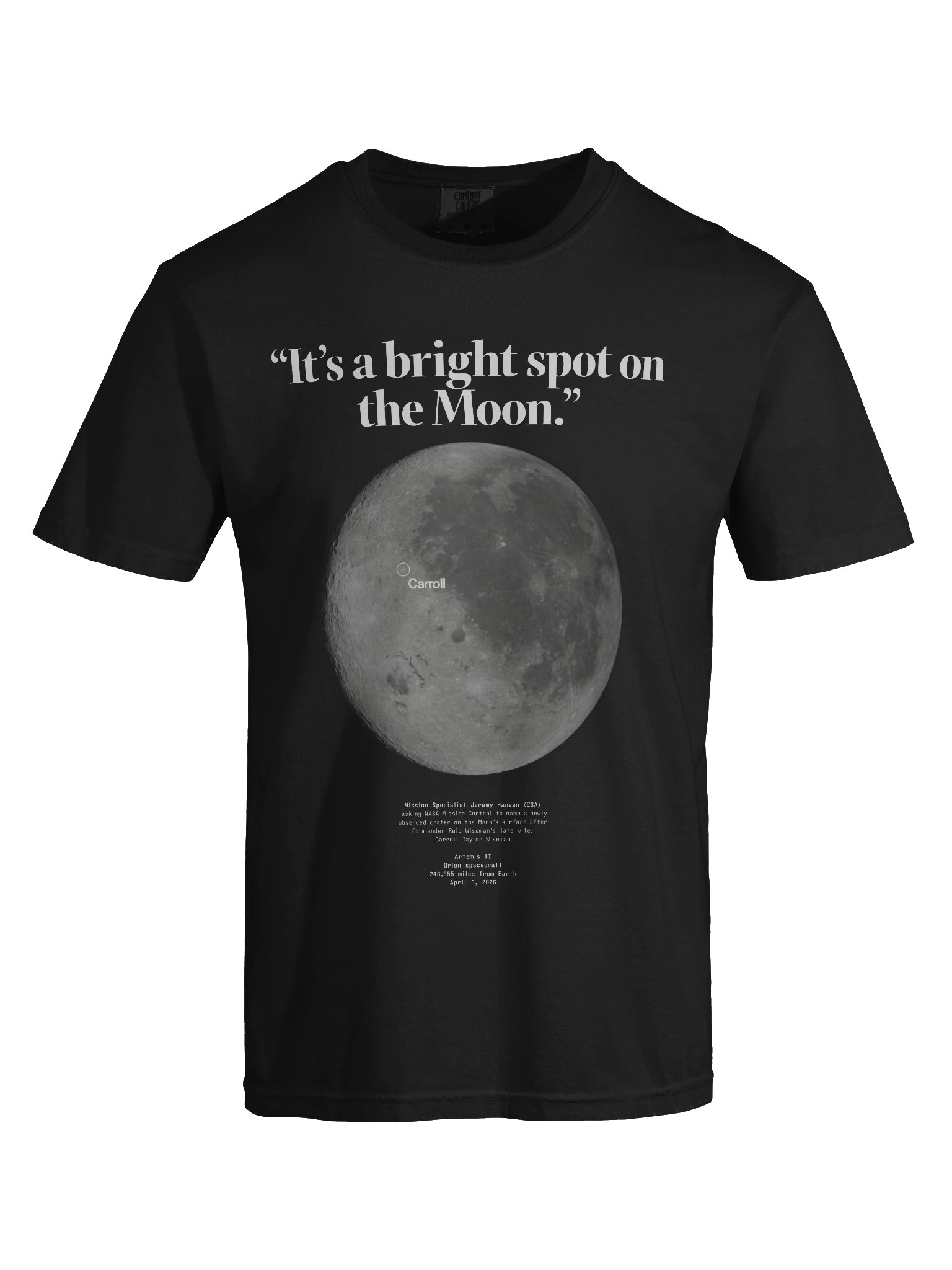 Carroll Crater T-Shirt (Moon Only) product image (7)