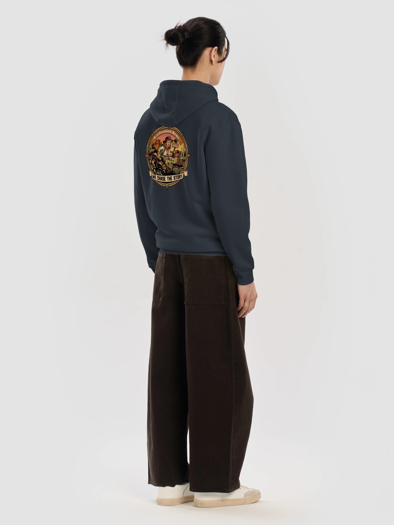 Blue Premium Zip Hoodie - A.J. DoubleU News Desert Story product image (8)