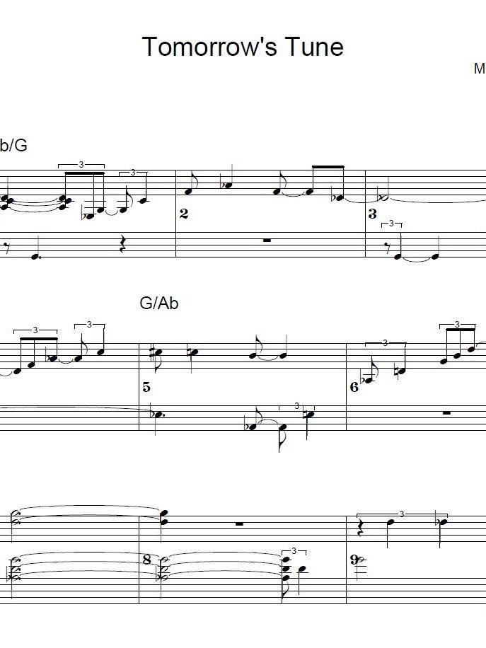 Tomorrow's Tune - ModJazz - Piano sheet music product image (1)