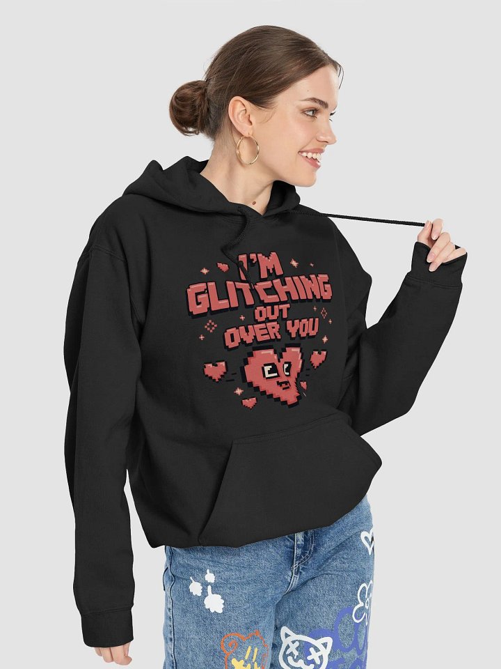 Pixel Glitch Love Hoodie product image (2)