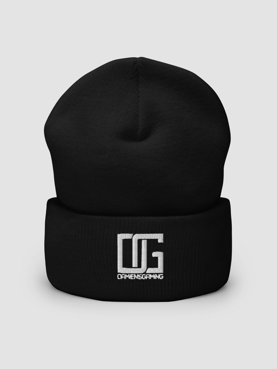 DG Embroidered (White) Cuffed Beanie product image (1)