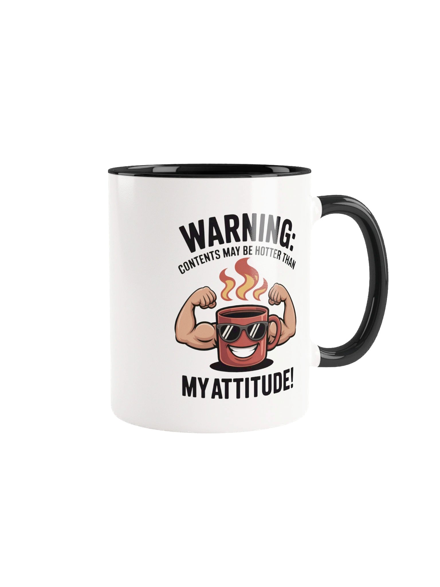 Hotter Than My Attitude Funny Coffee Mug - with Color Inside product image (1)