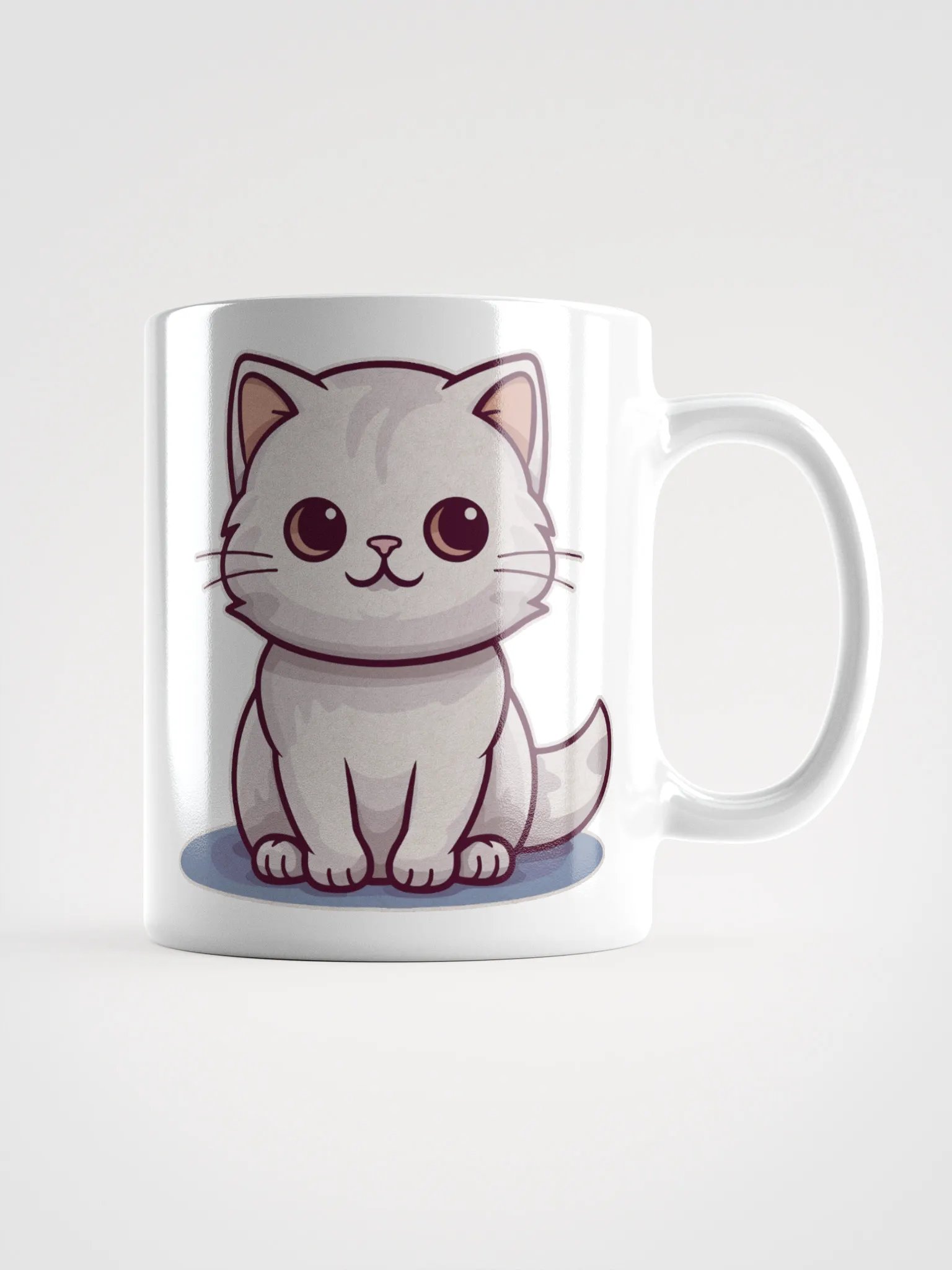 Whimsical White Cat Mug product image (2)