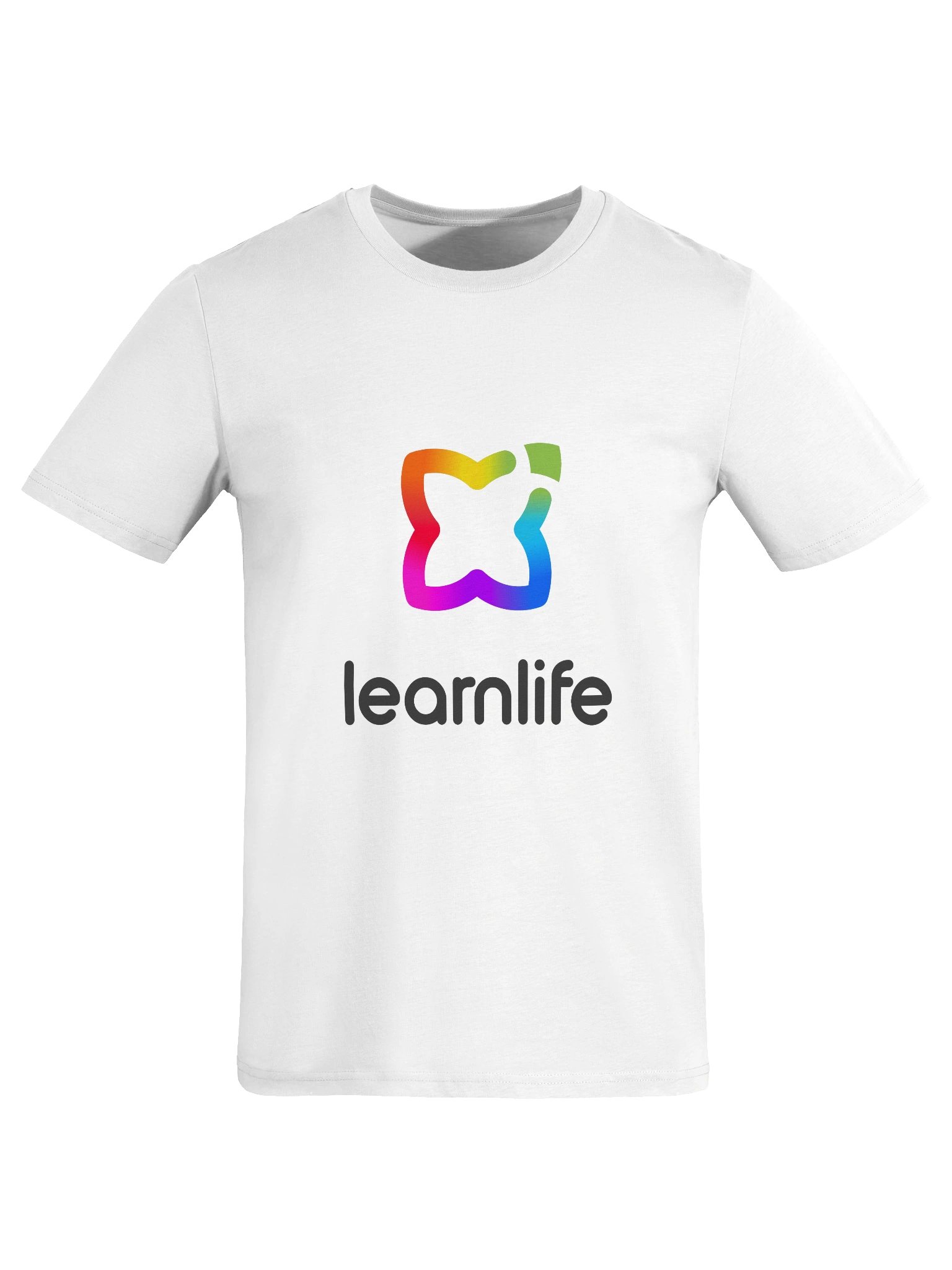 Adult/Teen Tee - Organic - Vertical Logo - Rainbow & Charcoal product image (7)