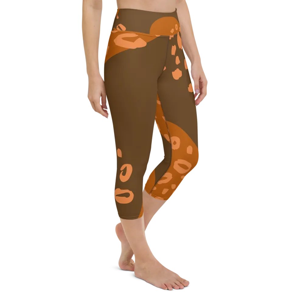 Orange Leopard Yoga Capri Leggings product image (2)
