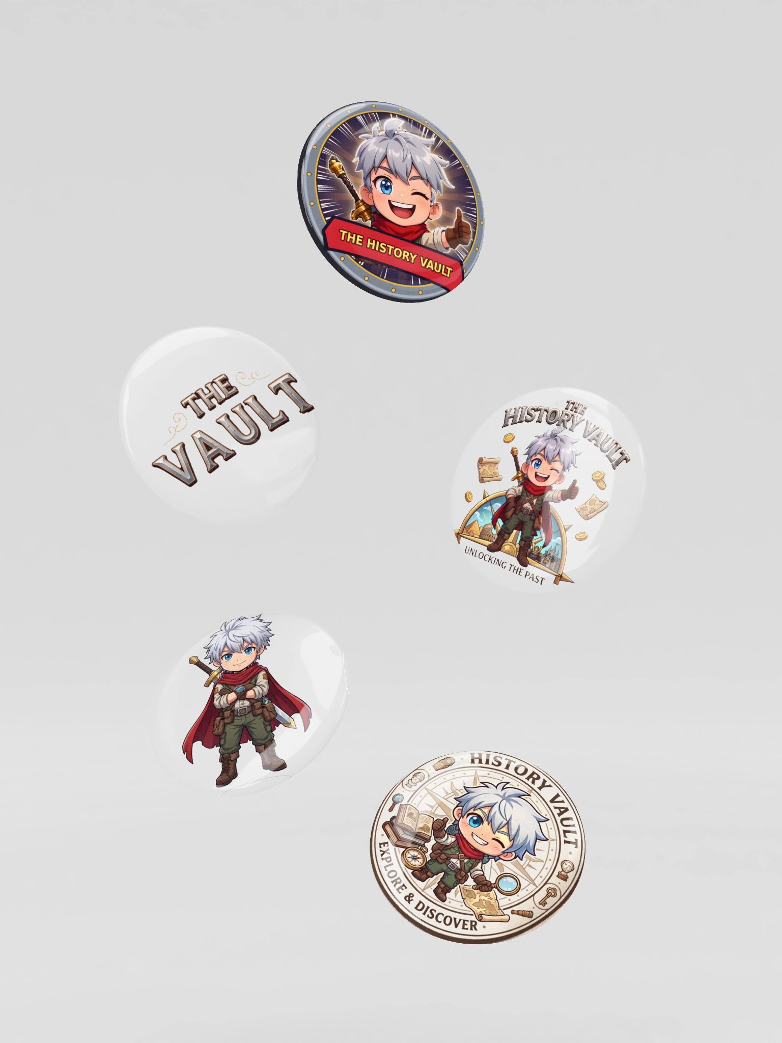 The History Vault Anime Pin Buttons product image (3)