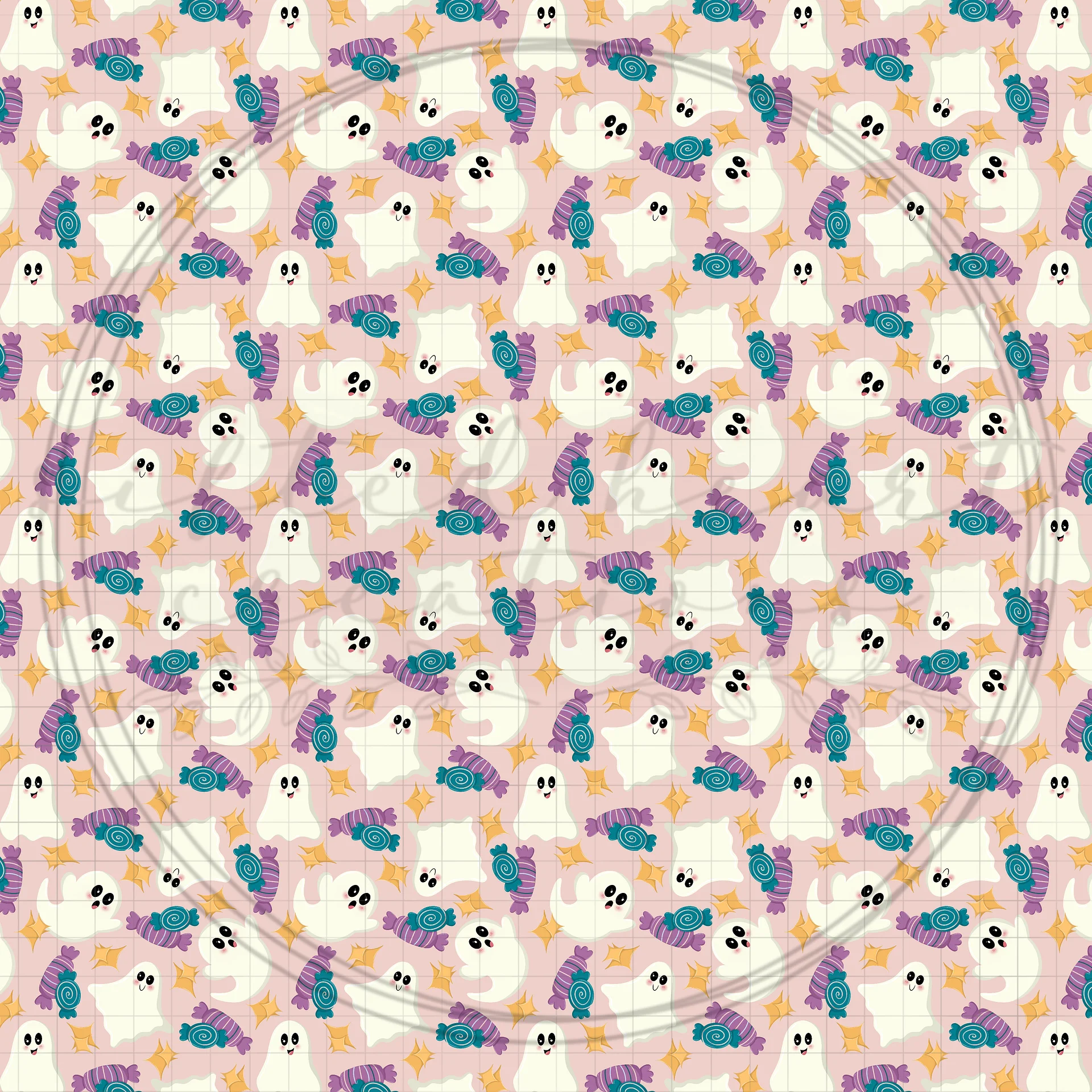Ghosts & Candy Seamless Pattern product image (2)