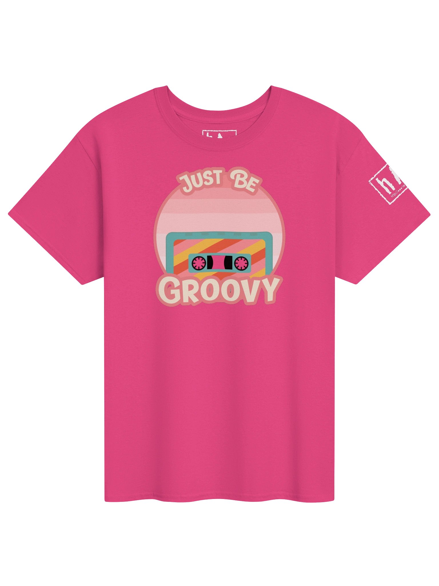 Just Be Groovy – Retro Cassette Graphic Tee product image (1)