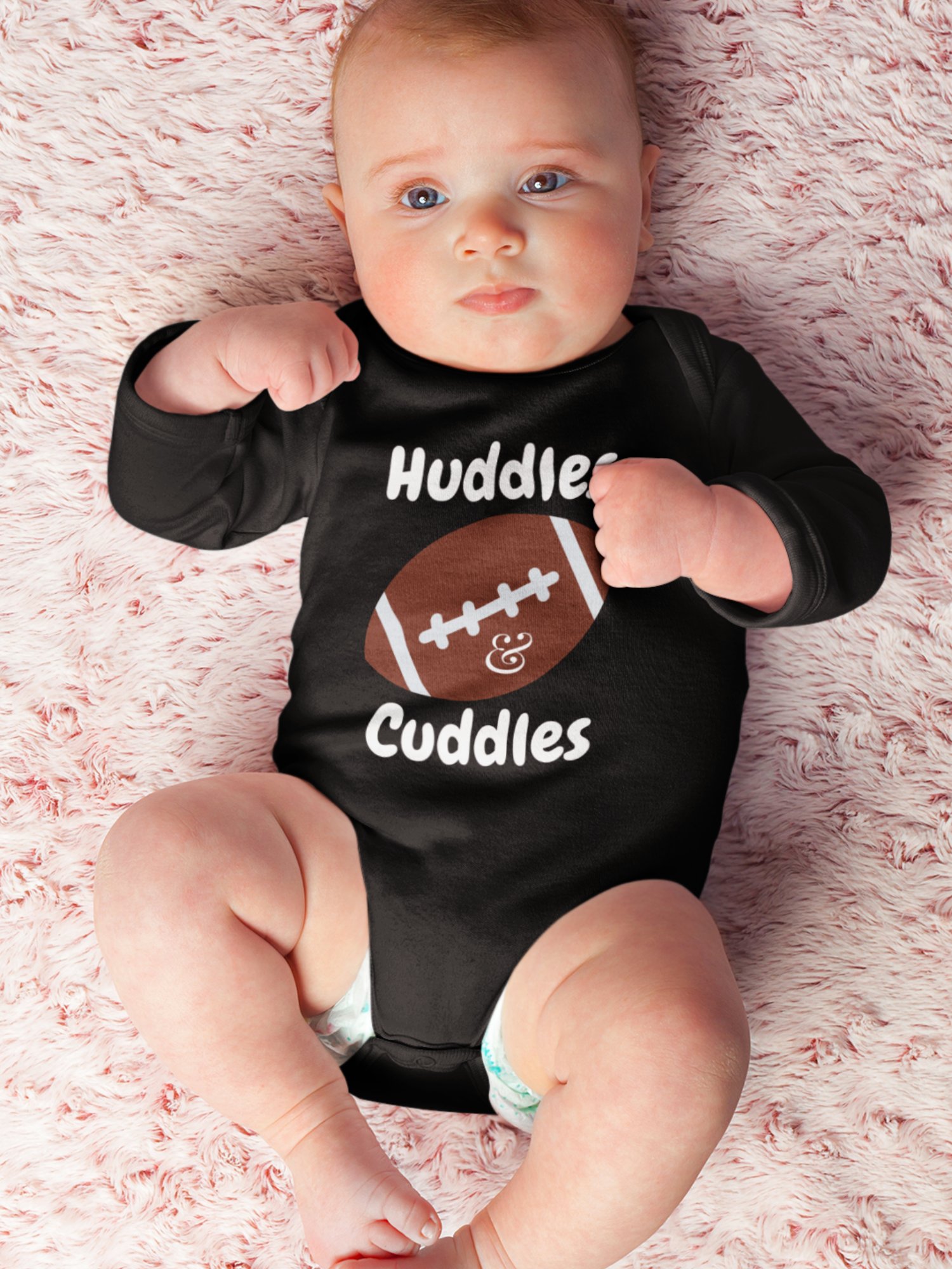 Game Day Baby Onesie – Huddles & Cuddles Football Bodysuit product image (1)