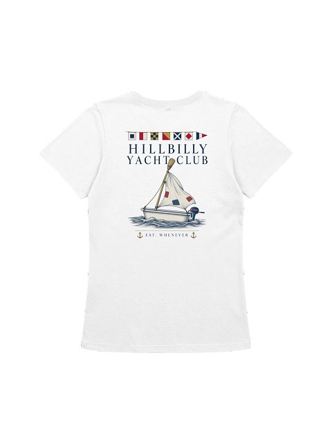 Hillbilly Yacht Club - Heritage Regatta - Women's Relaxed Tee - back