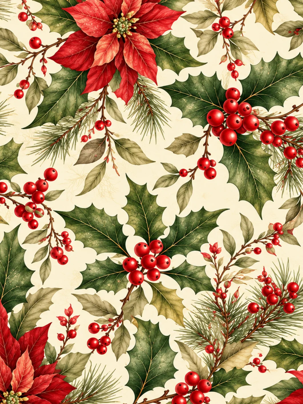 🎄 Poinsettias y Acebo product image (1)