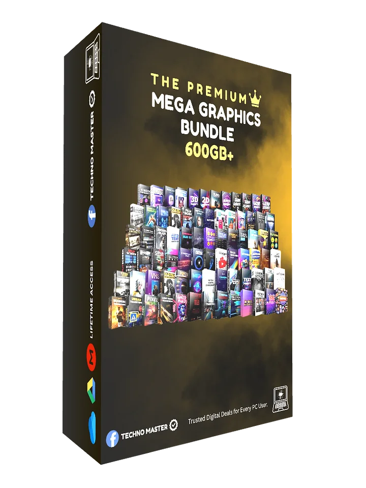 600GB+ Mega Graphics Bundle – The Ultimate Design Resource Library product image (1)