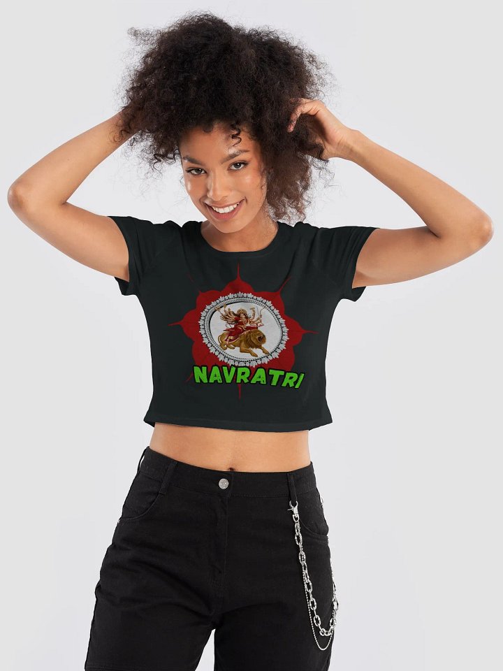 Navratri Women's Crop Tee - Enjoy the festival and Gift for your loved ones product image (1)