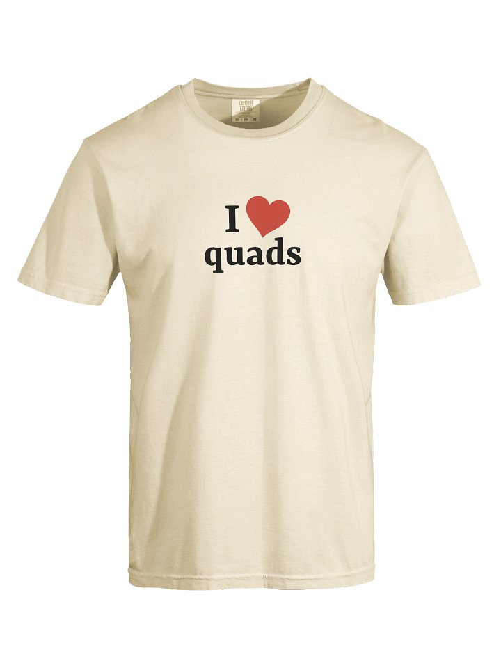 I <3 quads | short sleeve comfort colors t-shirt product image (1)