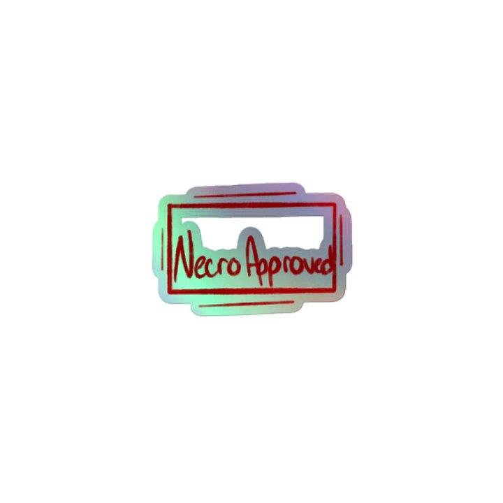 Necro Approved Holographic Sticker Sheet product image (1)
