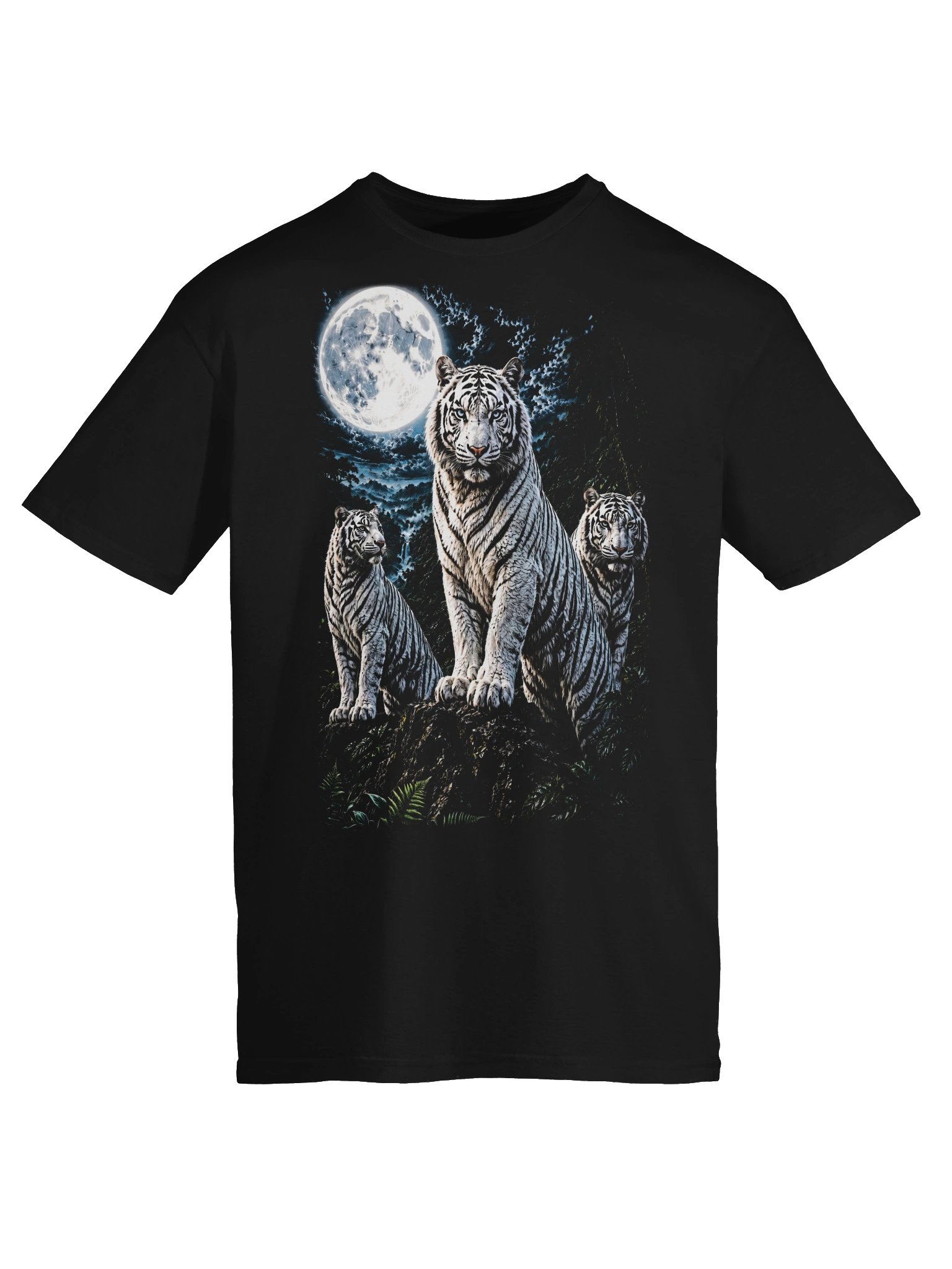 White Tiger Howling Moon Tshirt | Legendary Wildlife Shirt product image (4)