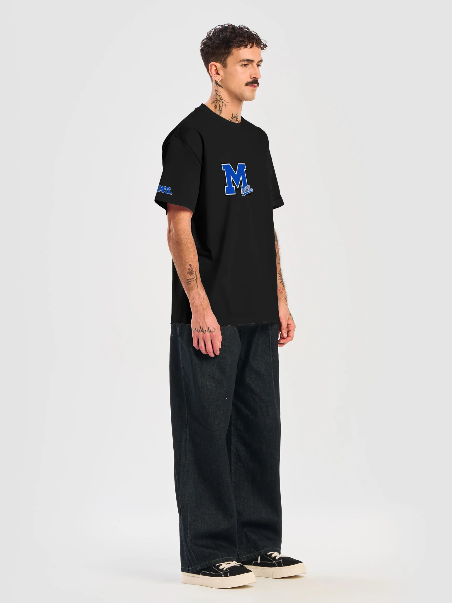 Bold Blue M Graphic Tee product image (20)
