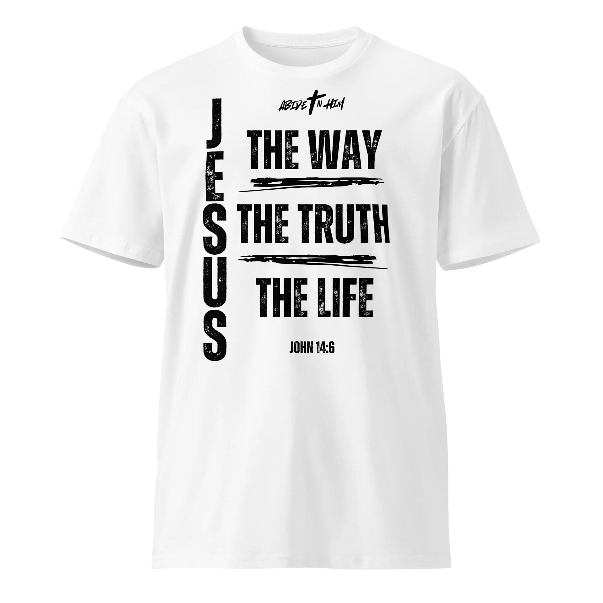 Abide In Him Christian Clothing – Jesus: The Way, The Truth, The Life Premium T-Shirt product image (5)