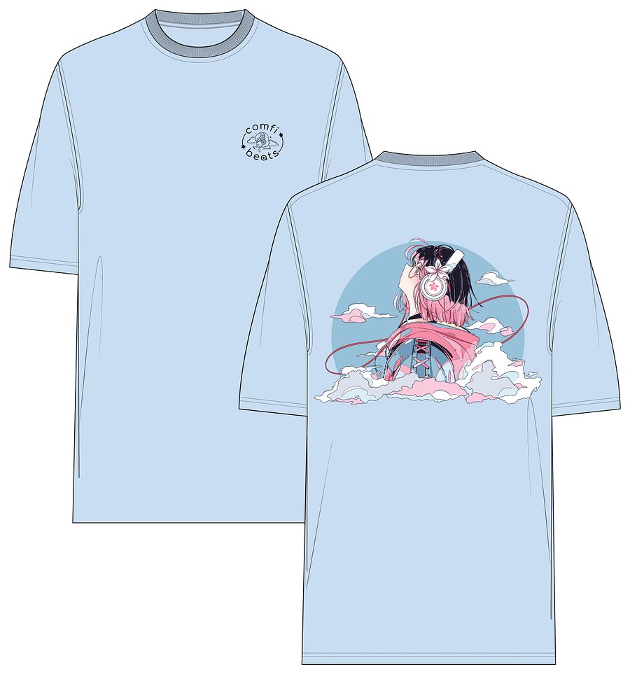 comfi beats shirt (sky) product image (1)