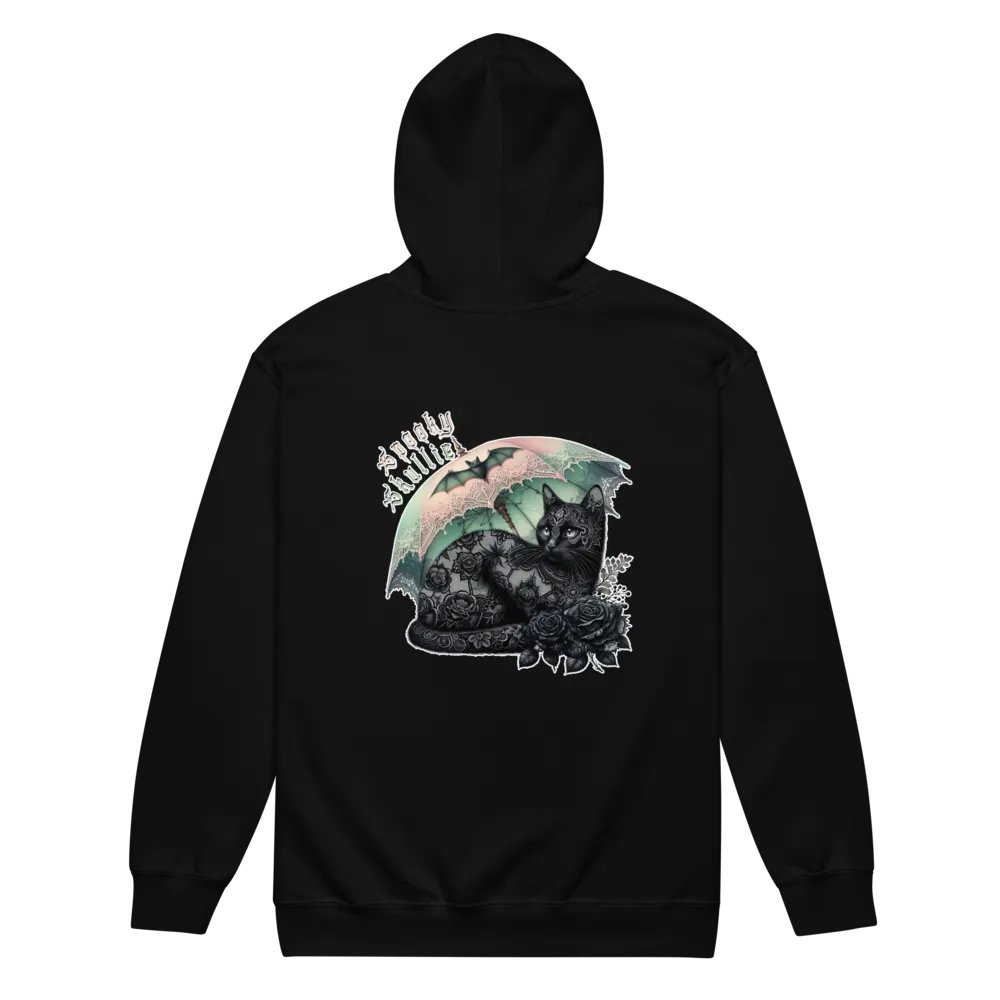 Black Cat Zipper Hoodie product image (2)