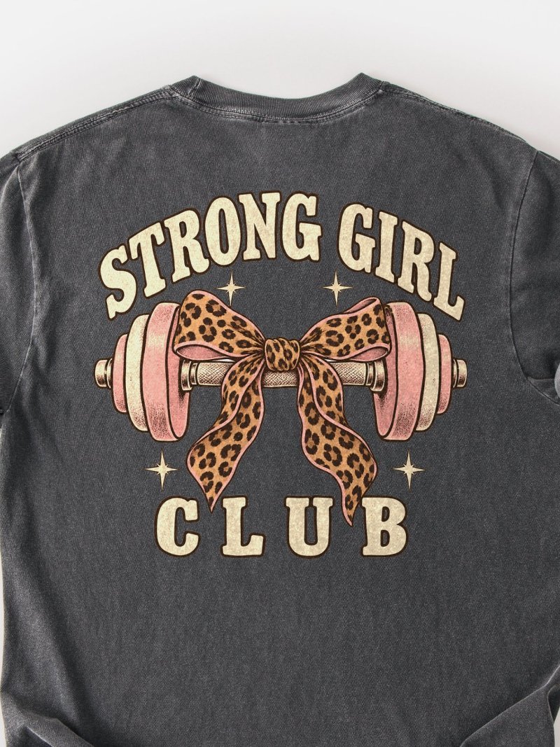 Strong Girl Club Bow Oversized Gym Tee | Pump Cover product image (2)