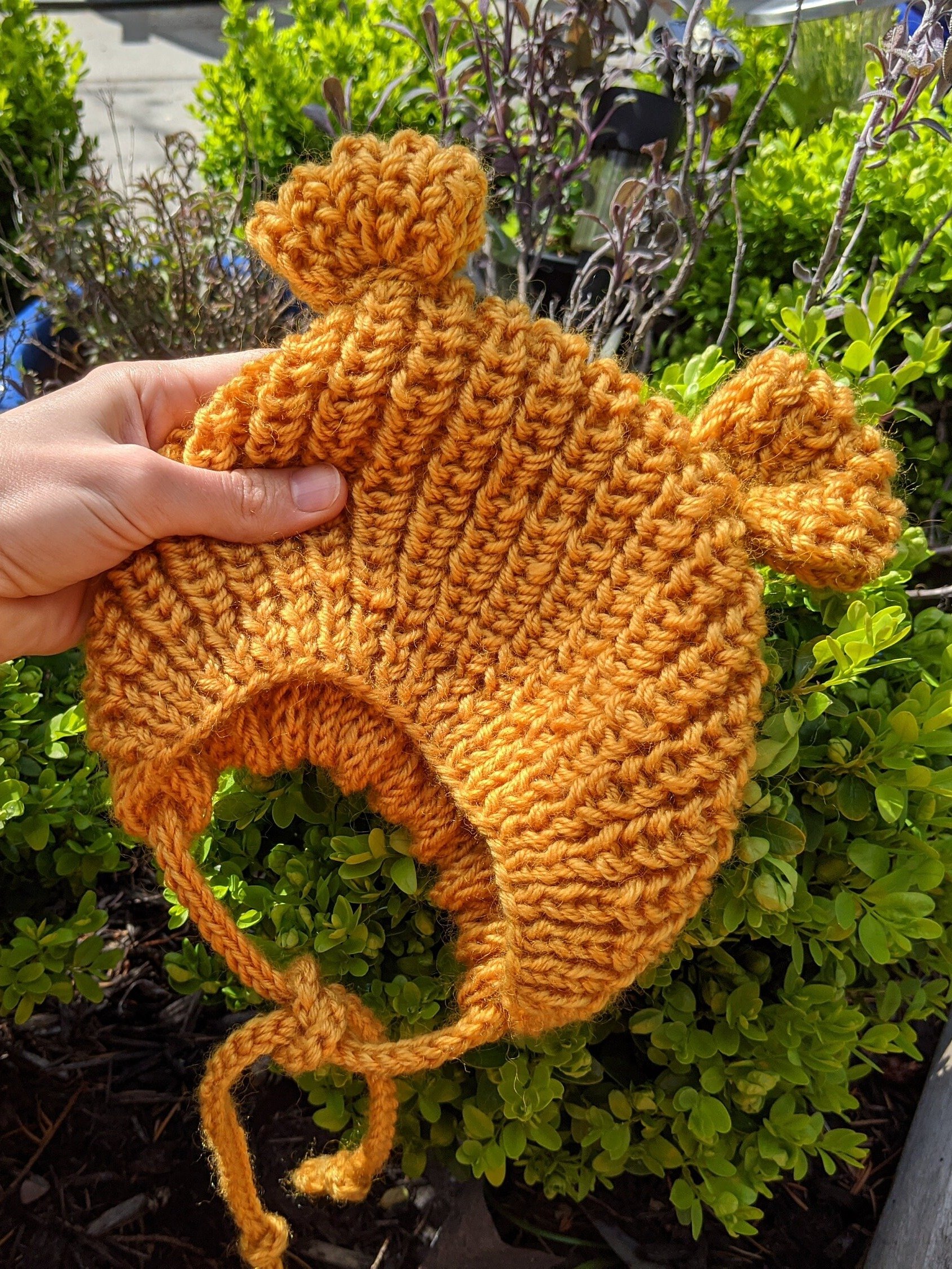 Spikelet Baby Bonnet with Ears Knitting Pattern product image (2)