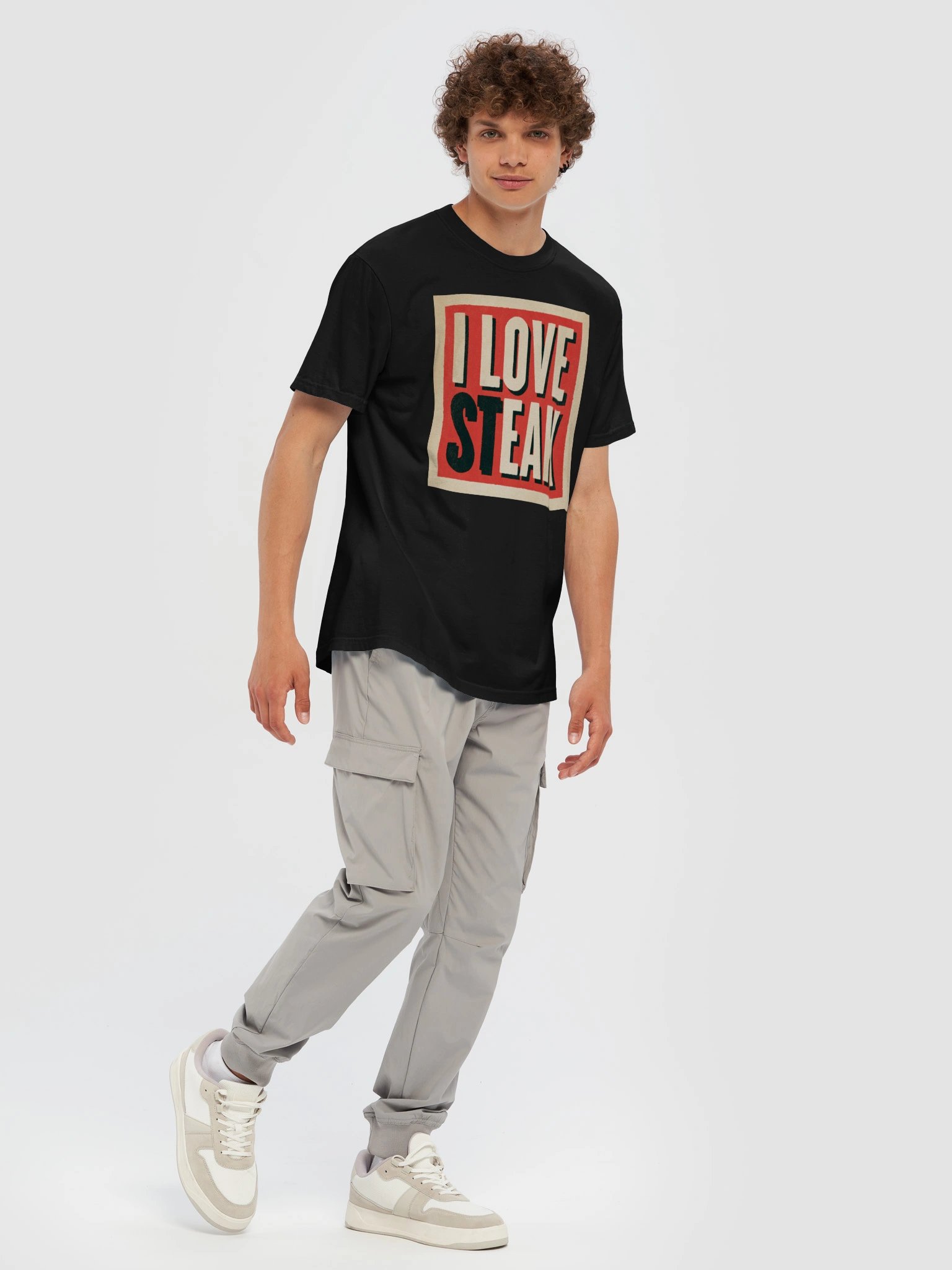 I Love Steak Retro Graphic T-Shirt product image (7)
