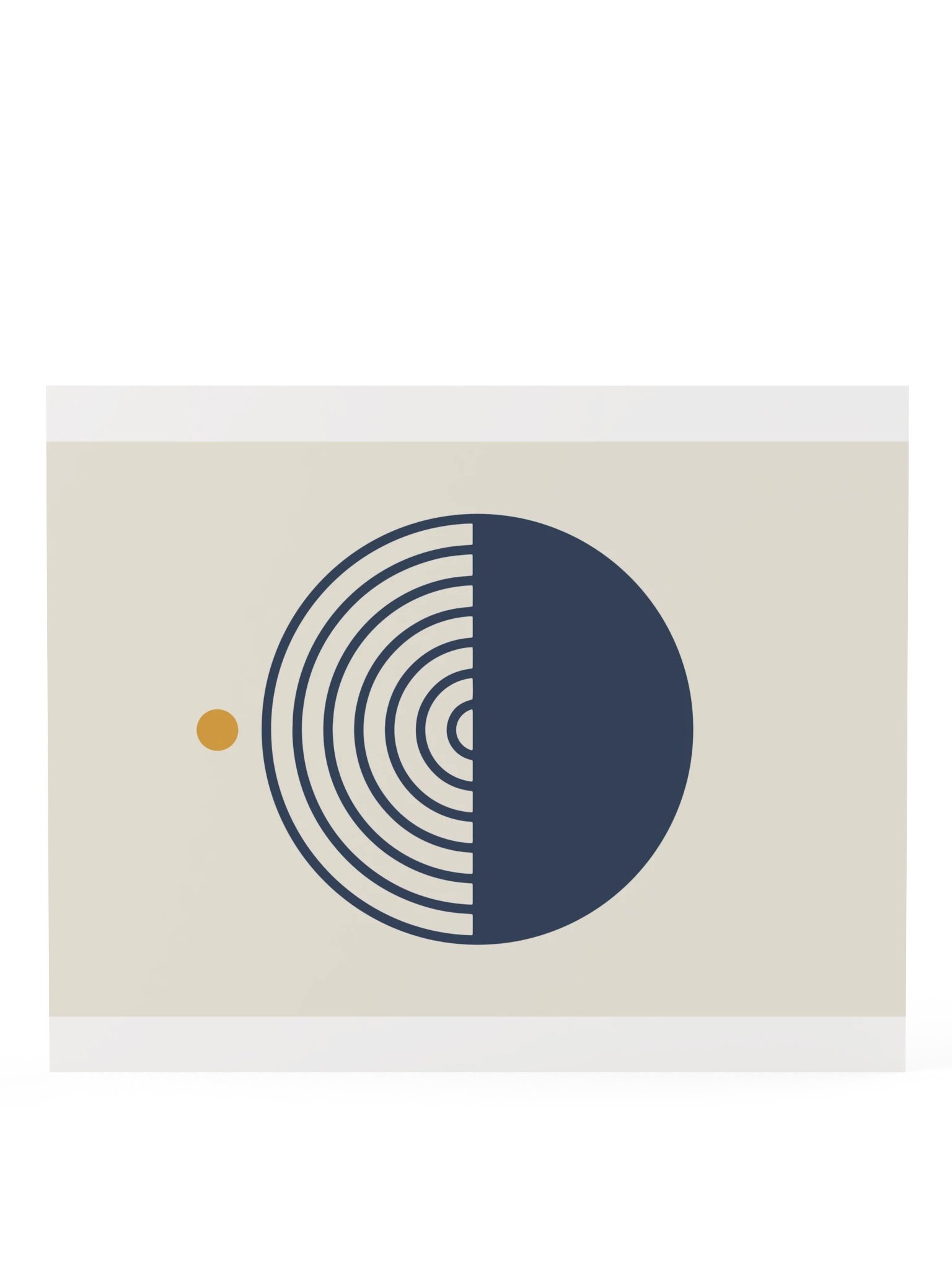 Navy and Mustard Rainbow Print | Abstract Bathroom Wall Art product image (8)