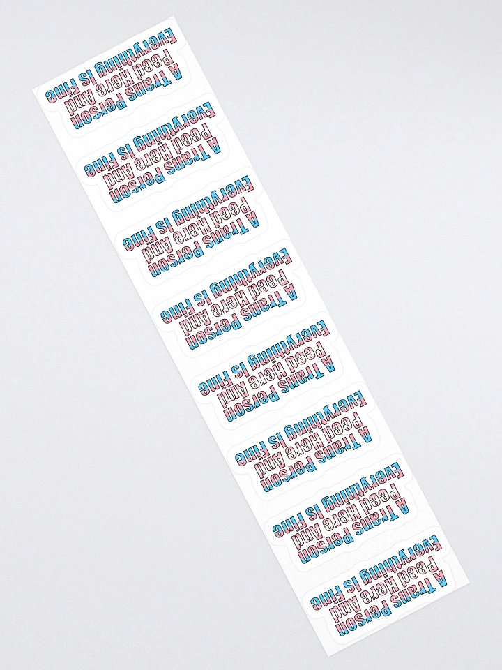 A Trans Person Peed Here Sticker Sheet product image (2)