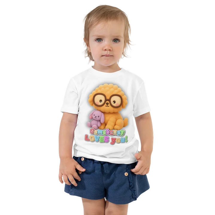 Somebunny Loves You Dog Holding Bunny Toddler T-Shirt product image (5)