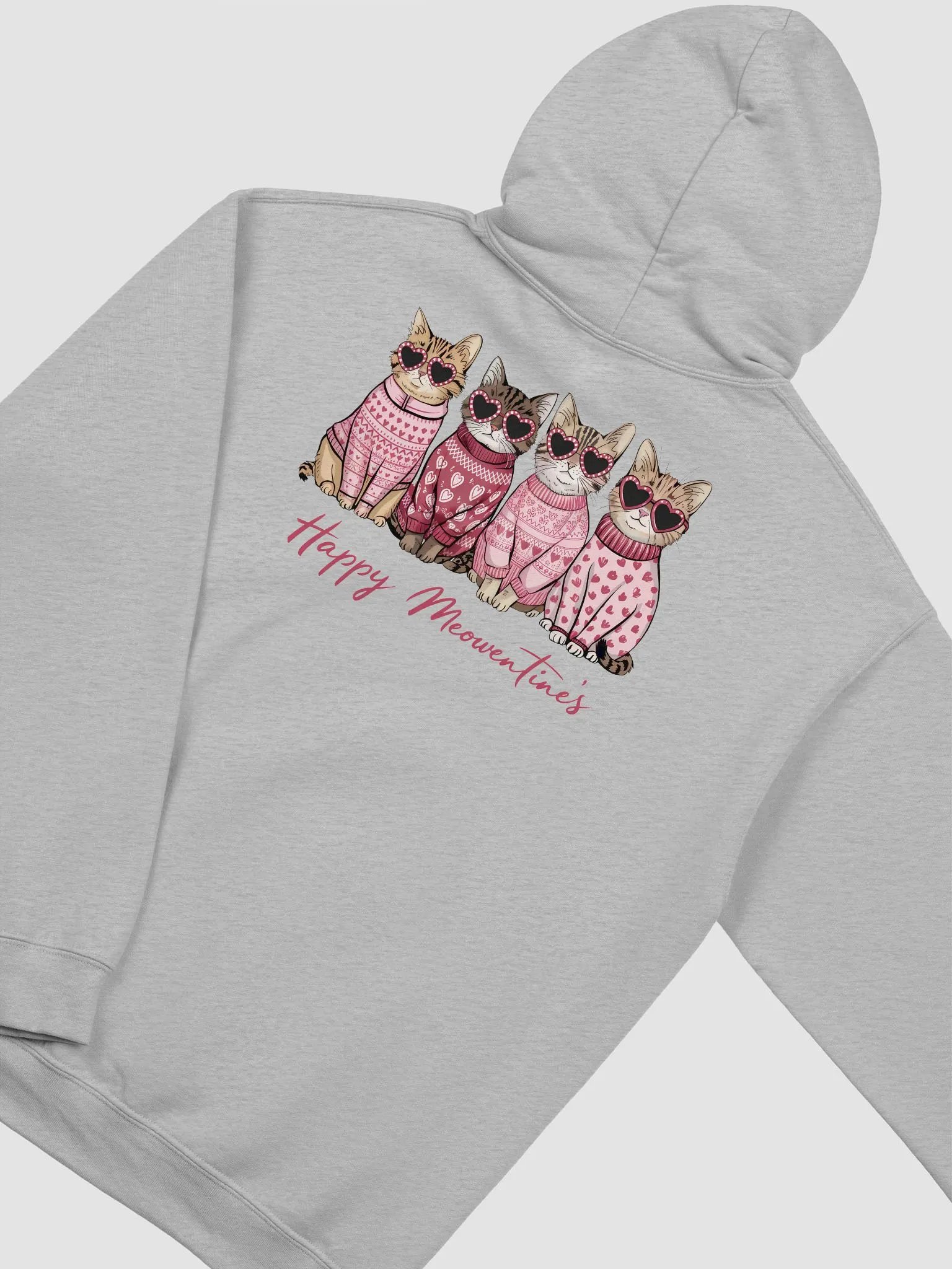 Purr-fectly Adorable: Happy Meowentine's Hoodie product image (19)