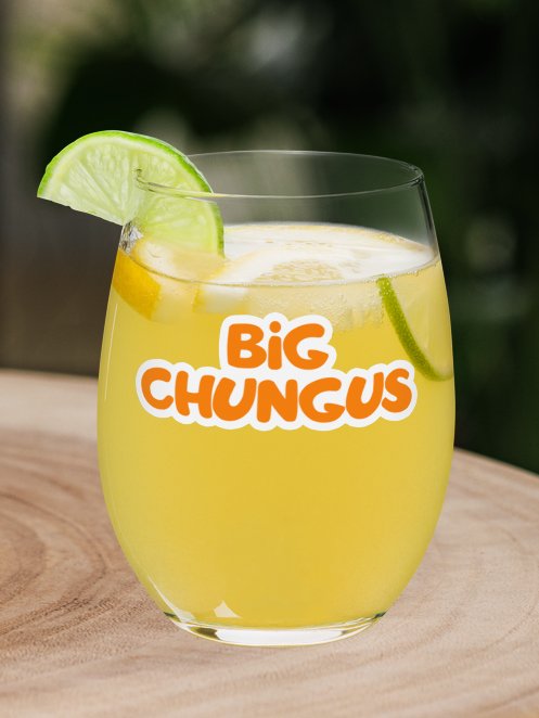 Big Chungus wine glass product image (1)