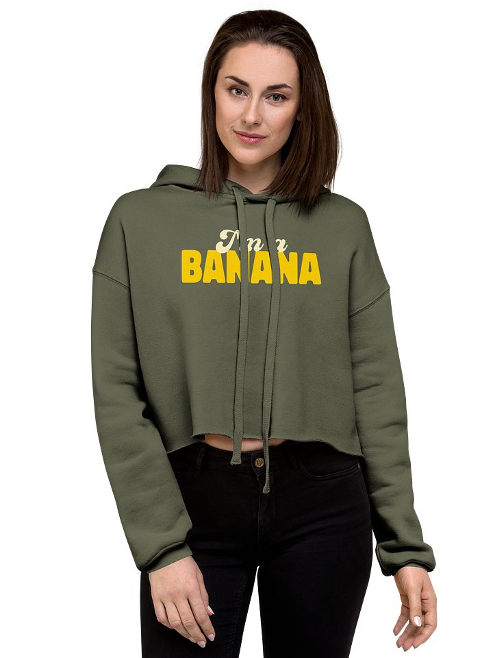 I'm a Banana fleece crop hoodie product image (1)